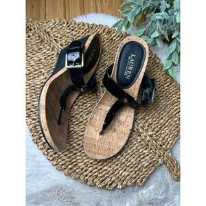 Ralph Lauren Roseanne wedge sandal SZ 9B